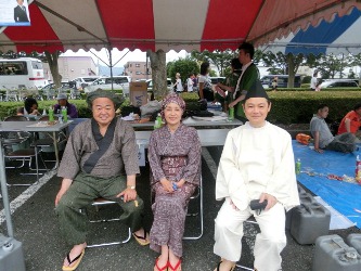 富士祭りで市長夫妻と！